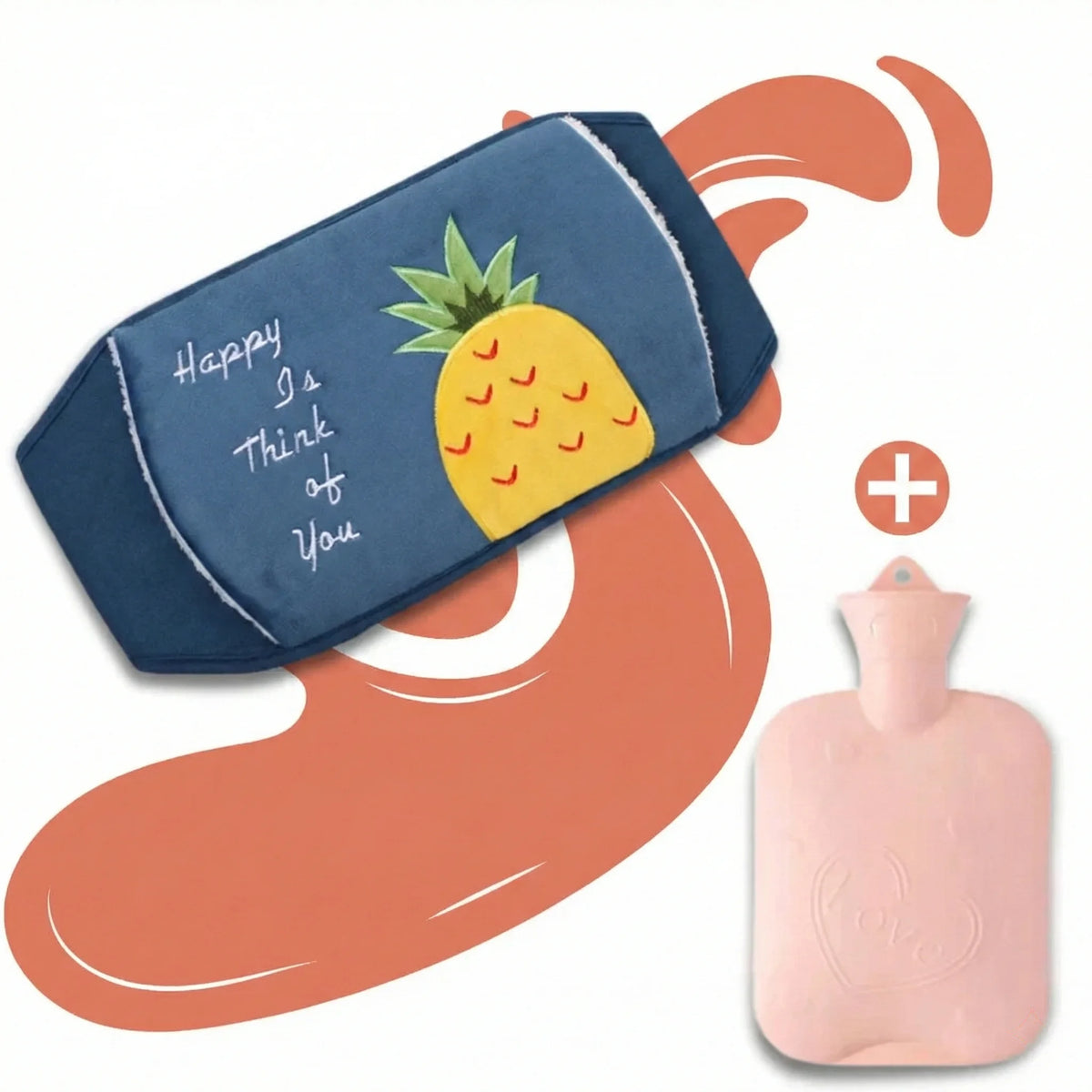 Bouillotte-Ceinture-A-Eau-Bleu-Dessin-Ananas