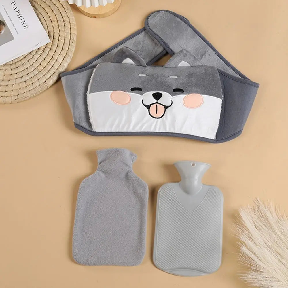 Bouillotte-Ceinture-Eau-Chaude-Shiba-Inu-Kawaii-Gris-1