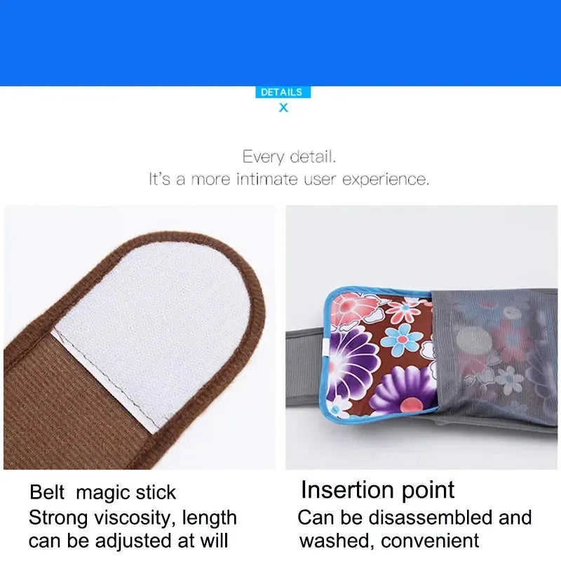 Bouillotte Électrique Ceinture - Soulage le Ventre & les Lombaires