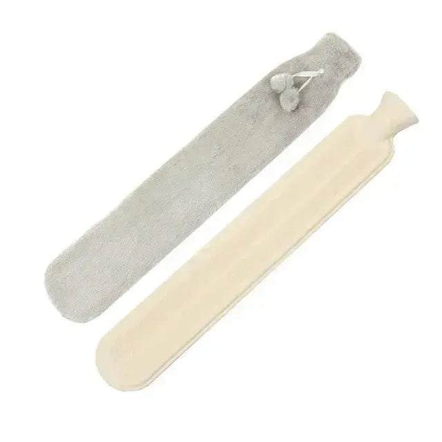 Bouillotte Longue avec Housse Tricotée 1 Litres - Soulage Cou, Dos & Lombaires