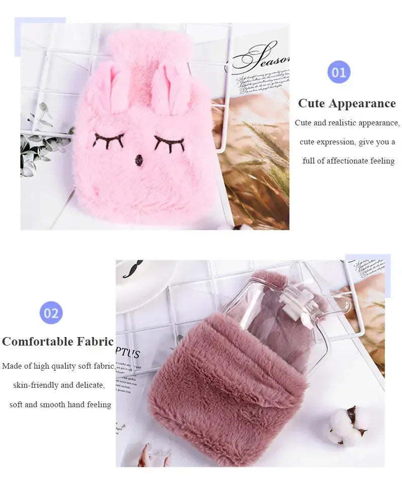 Bouillotte Peluche Kawaii Lapin – Housse Ultra Douce & Confort