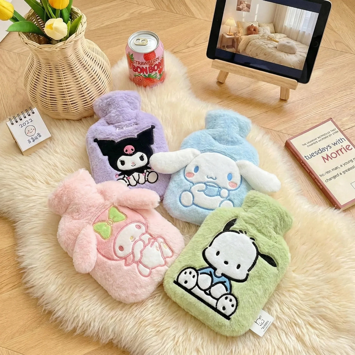 Bouillotte-Peluche-Kawaii-Sanrio-1L-Chaleur-Douce-Confort-Pour-lHiver-All