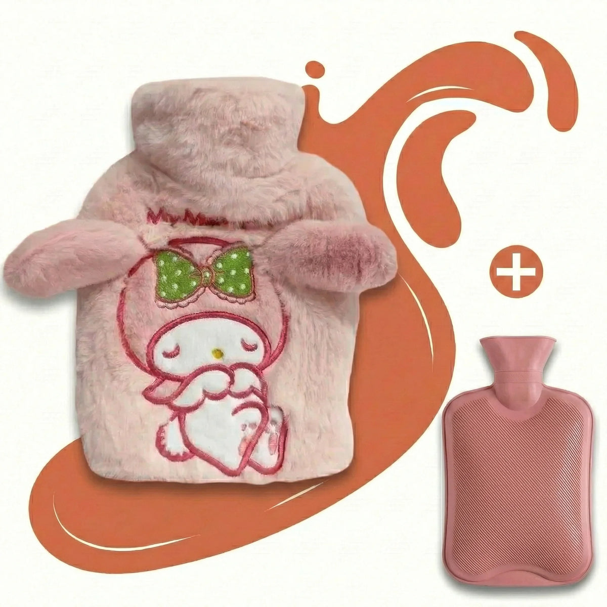 Bouillotte-Peluche-Kawaii-Sanrio-1L-Chaleur-Douce-Confort-Pour-lHiver-Rose