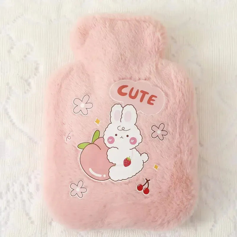 Bouillotte Peluche Lapin Rosée Adorable - 500mL