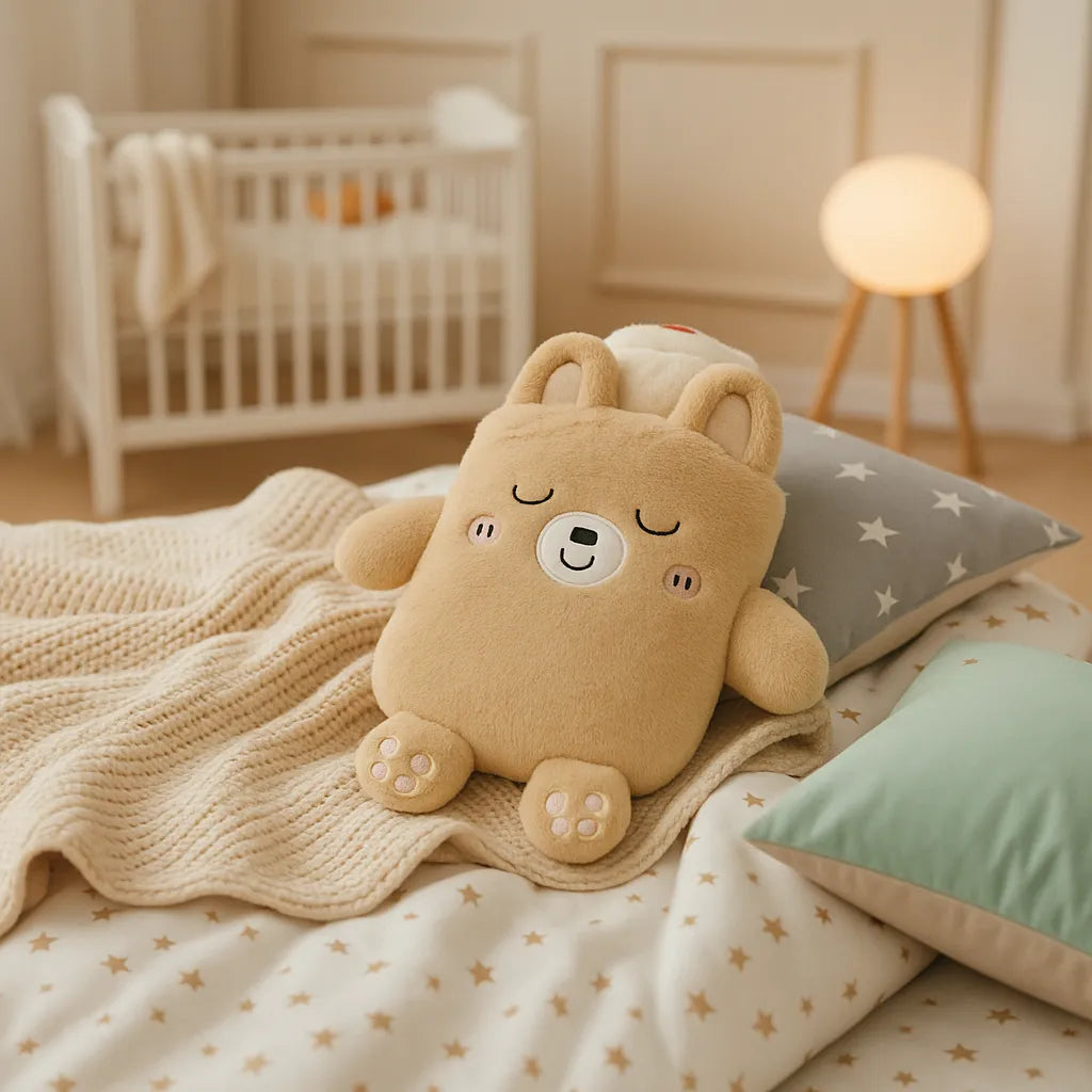 Bouillotte Peluche Ours Caramel Endormi