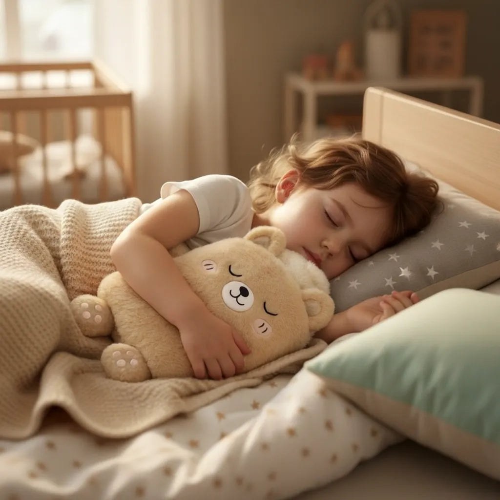 Bouillotte Peluche Ours Caramel Endormi