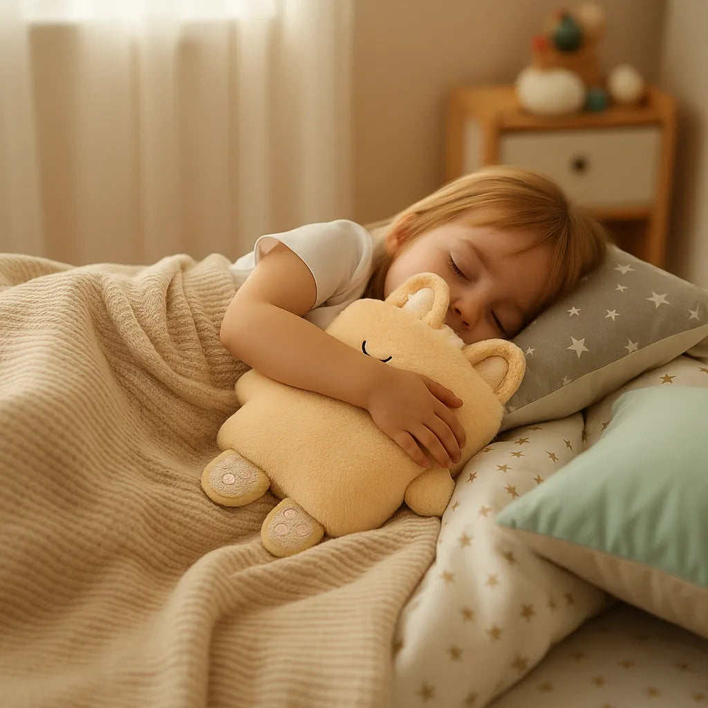 Bouillotte Peluche Ours Caramel Endormi