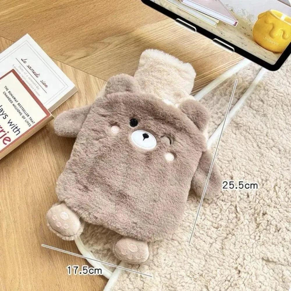 Bouillotte Peluche Ours Gris Malicieux