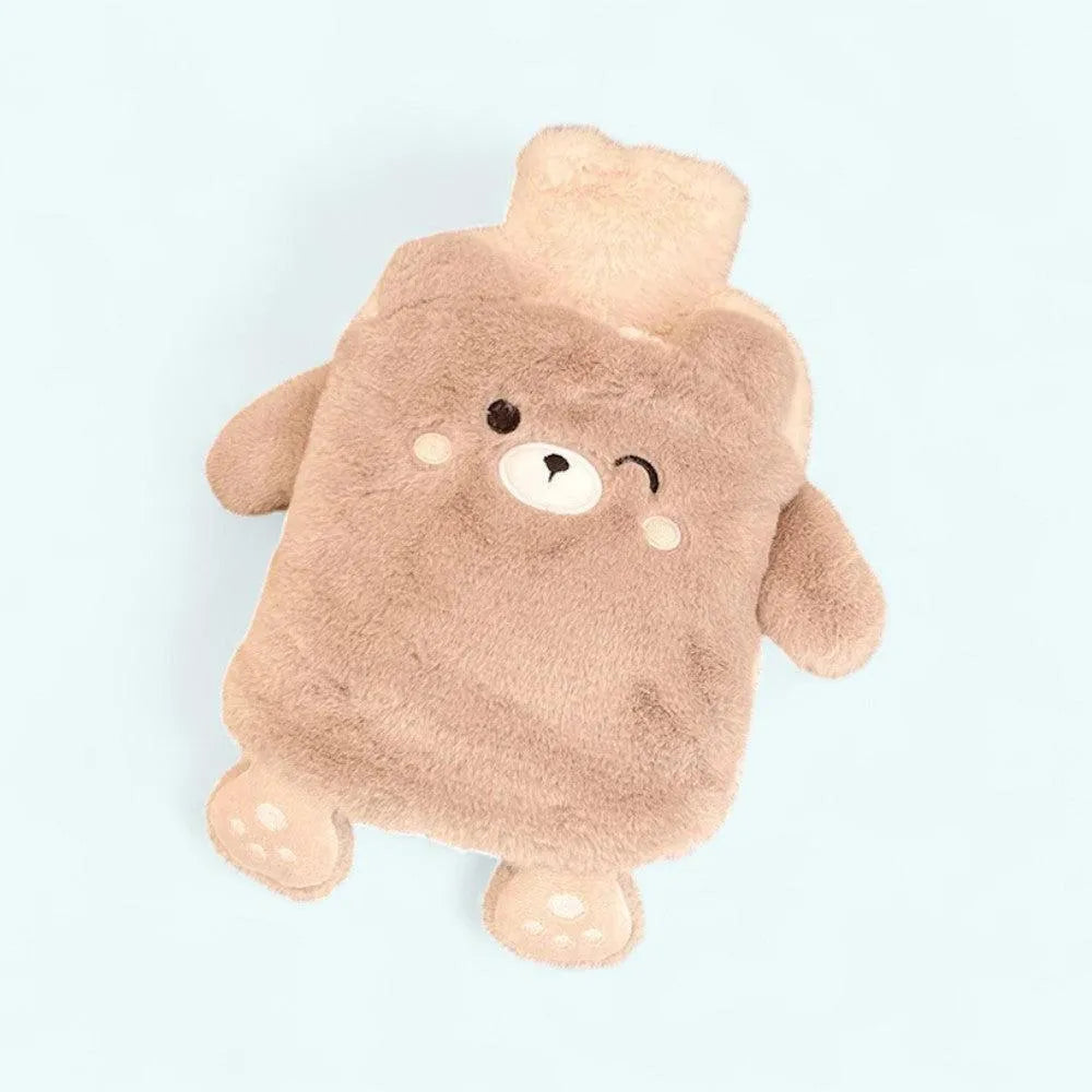 Bouillotte Peluche Ours Gris Malicieux