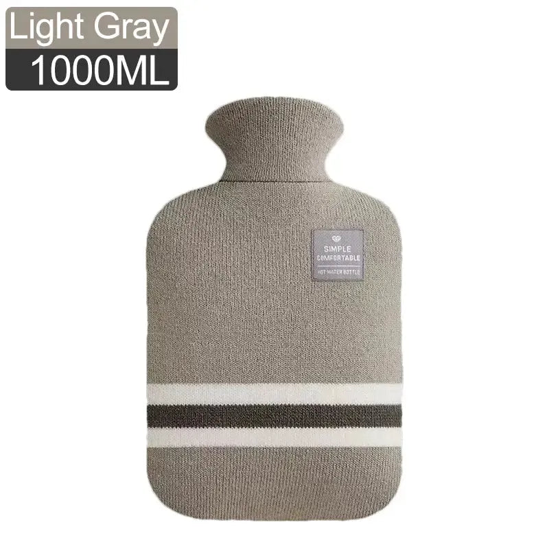 Bouillotte Tricotée 1 Litre - Soulage Cou, Ventre & Douleurs Musculaires