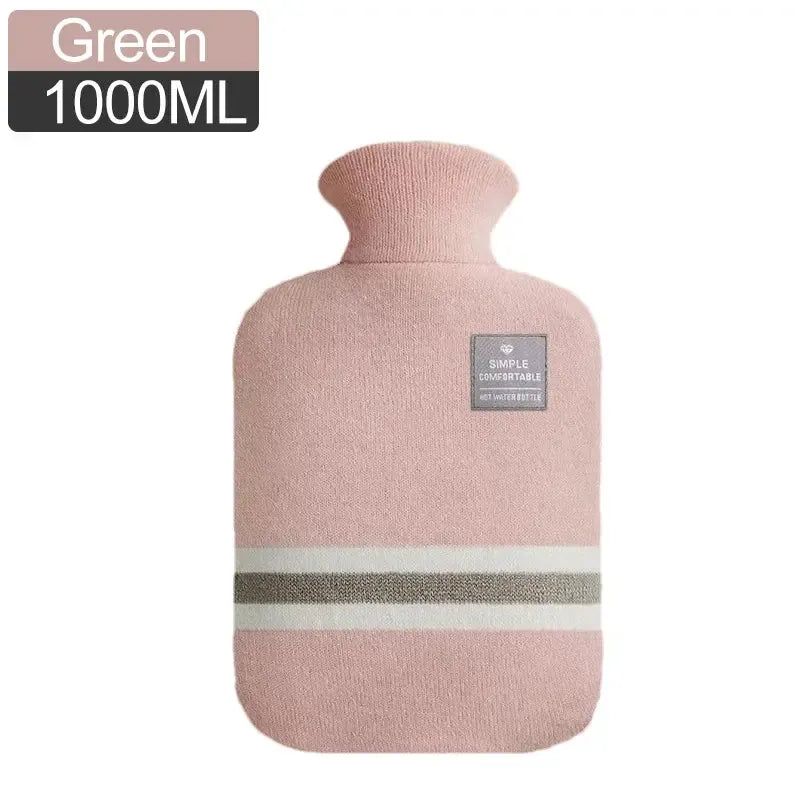 Bouillotte Tricotée 1 Litre - Soulage Cou, Ventre & Douleurs Musculaires