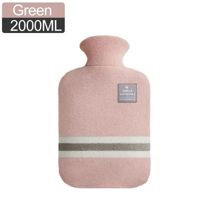 Bouillotte Tricotée 2 Litres - Soulage Cou, Ventre & Douleurs Musculaires