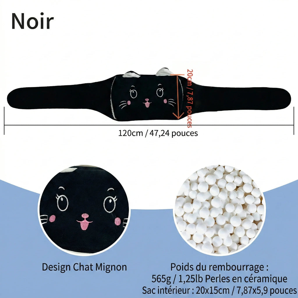 Bouillotte Micro-Ondes Ceinture Chauffante Peluche | Chien ou Chat Mignon