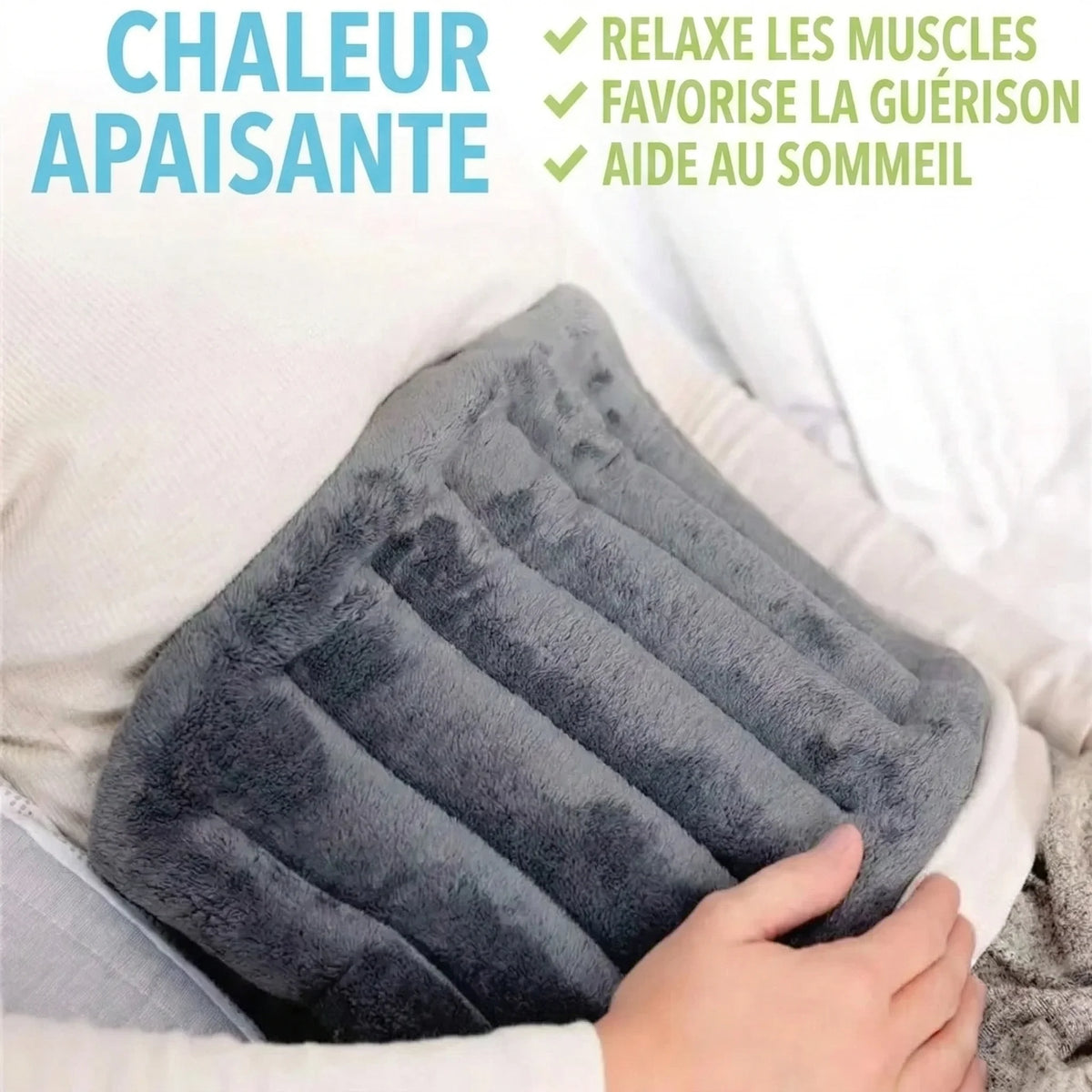 Bouillotte Cervicale Micro-Ondes pour Nuque et Épaules | Coussin Chauffant Doux