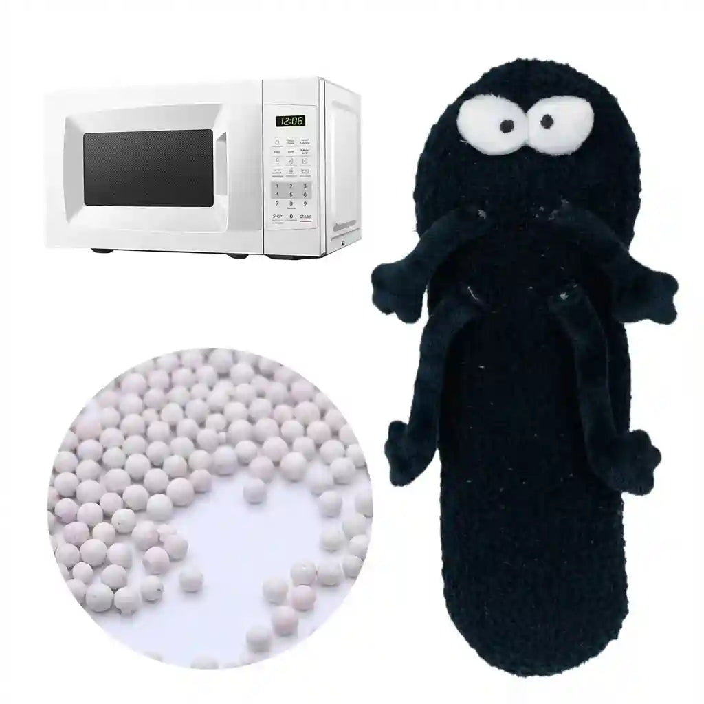 Bouillotte peluche noire drôle microndable