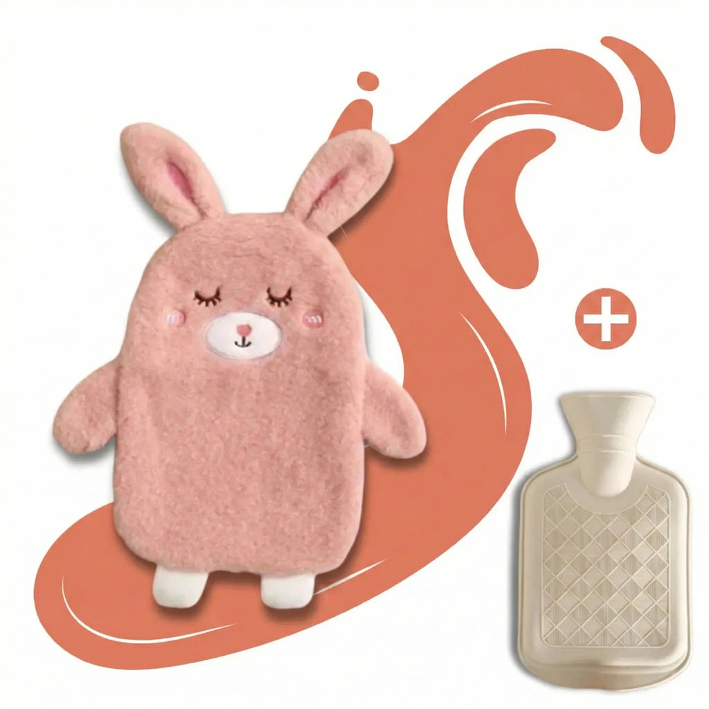 Bouillotte_En_Peluche_Animaux_Mignon_350ml_Lapin_Rose_1