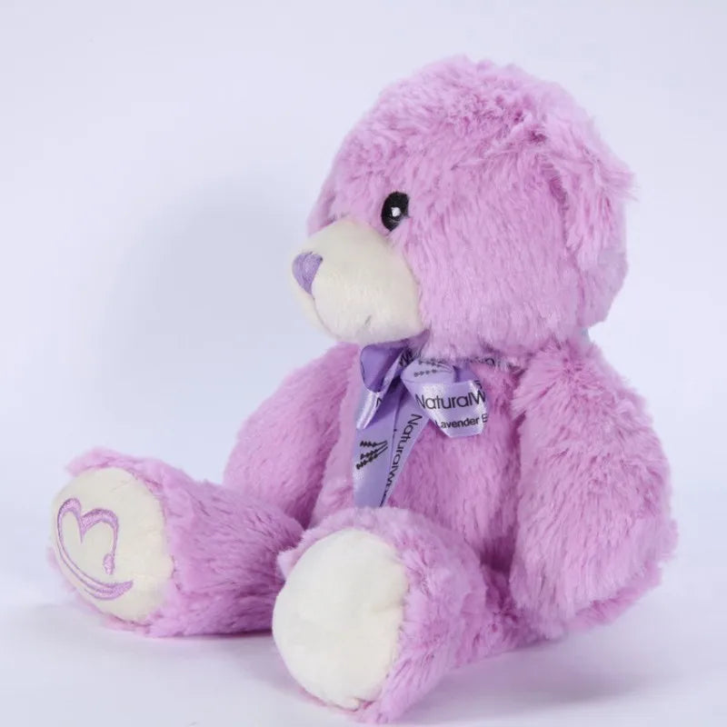 Bouillotte Micro-ondes Ours Violet en Velours 2