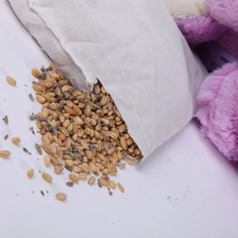 Bouillotte Micro-ondes Ours Violet en Velours 9