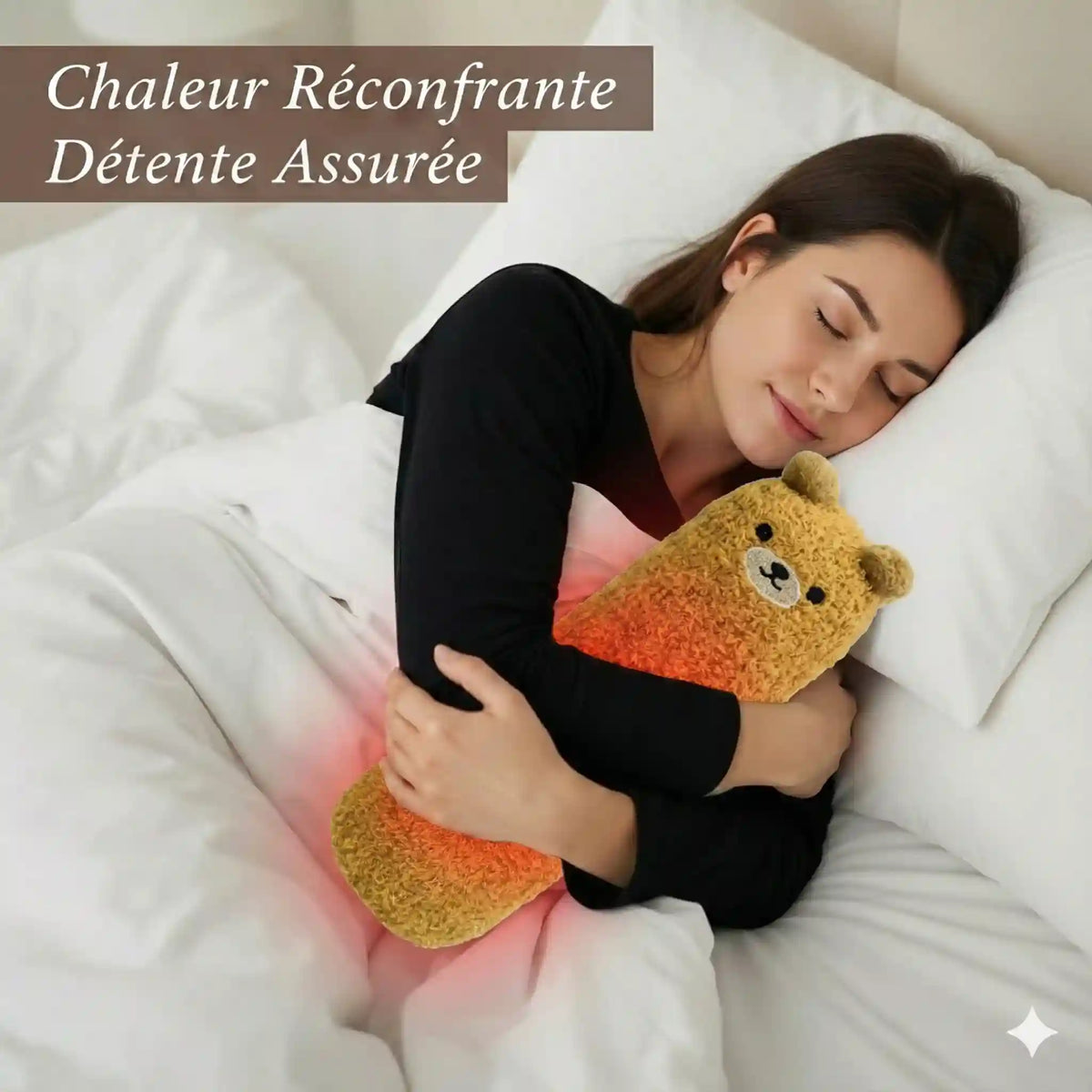 Bouillotte Sèche en peluche Ourson Jaune