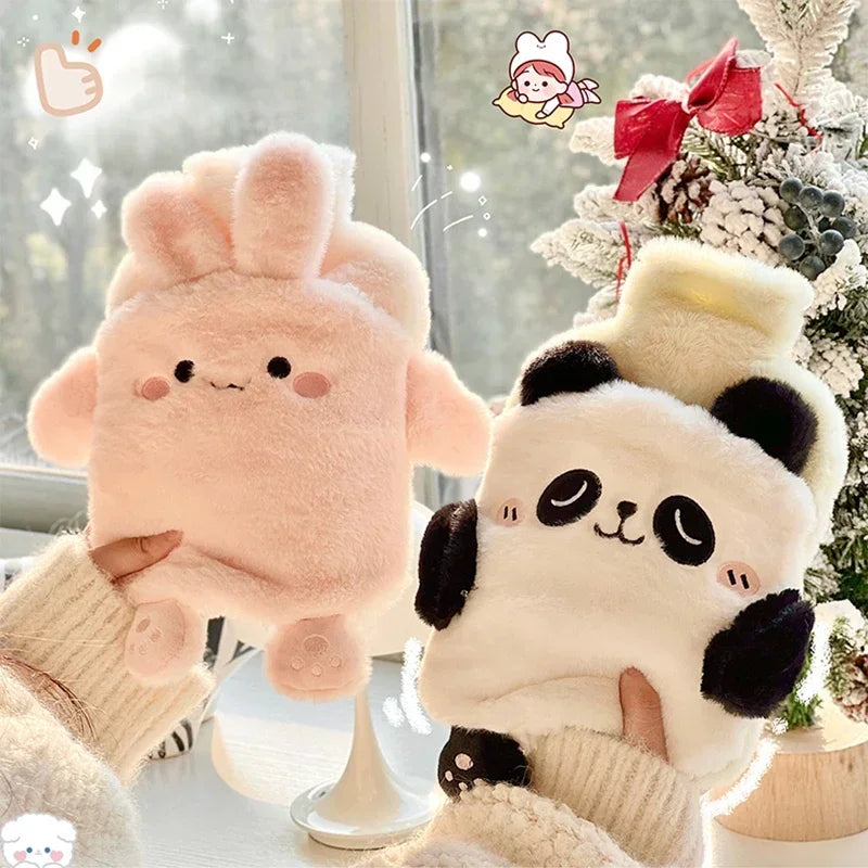 Bouillotte_Peluche_A_Eau_750ML_Animaux_Kawaii_Couple_Lapin_Panda