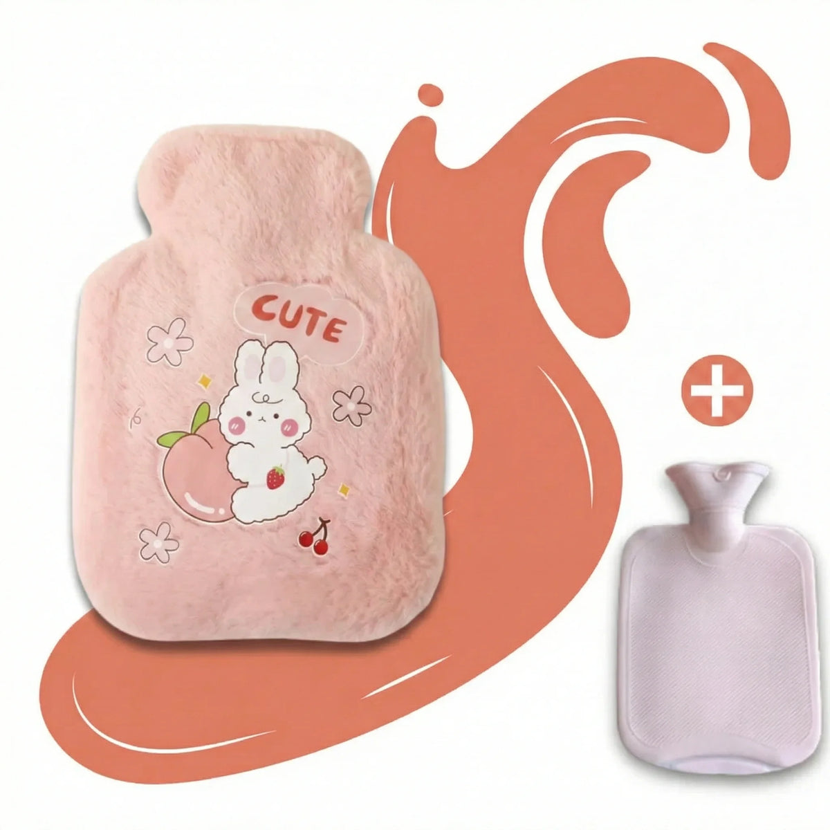 Bouillotte_Peluche_Motif_Kawaii_eau_500ml_Lapin_Rose
