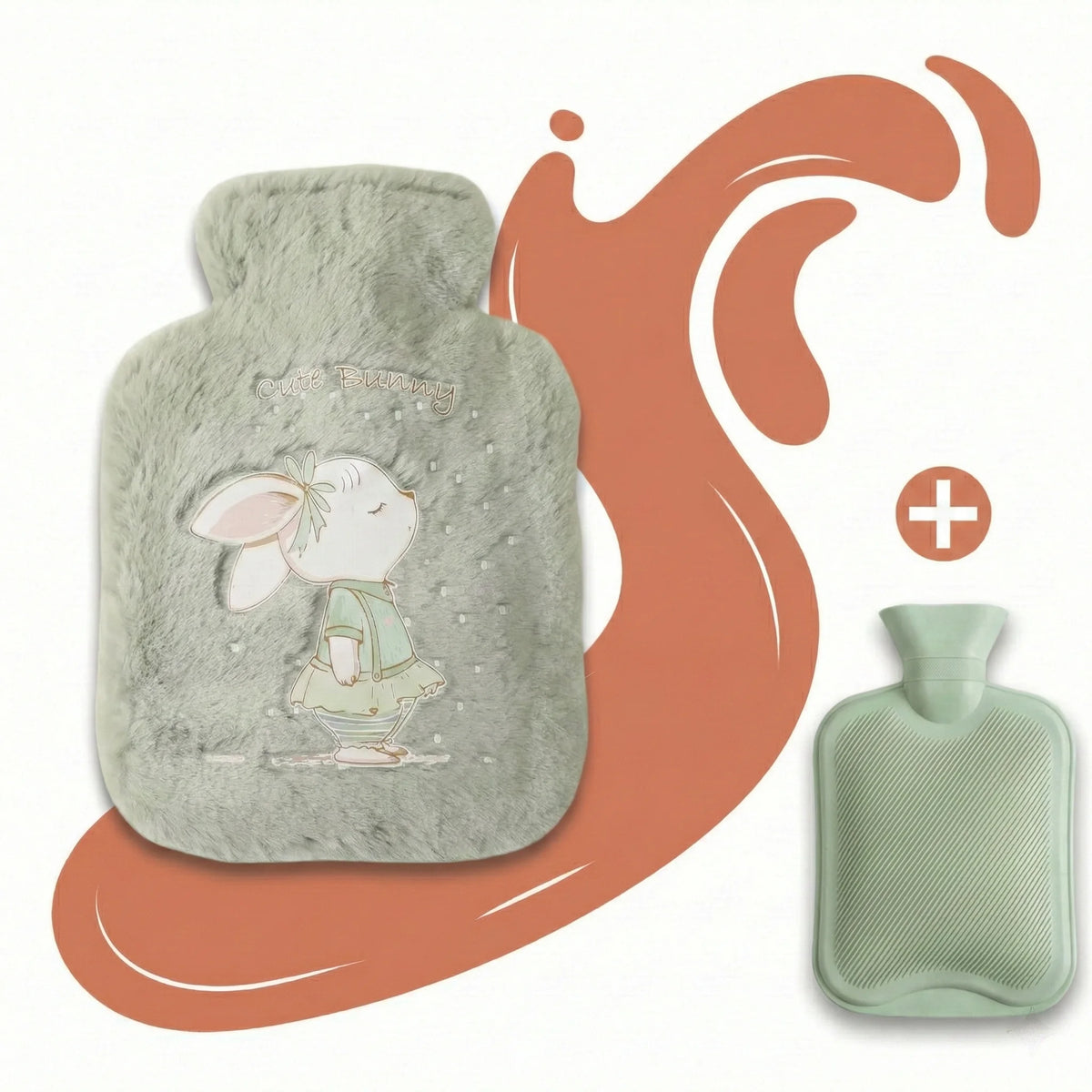 Bouillotte_Peluche_Motif_Kawaii_eau_500ml_Lapin_Vert_1