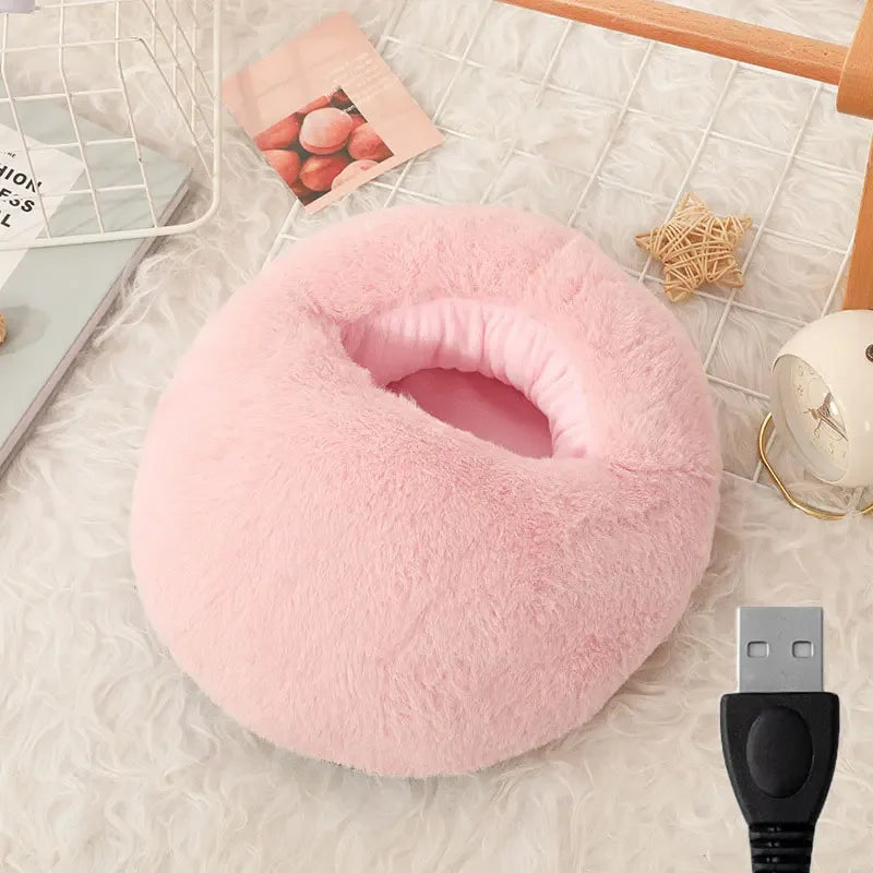 Chauffe-Pieds Électrique en Velours Doux 12