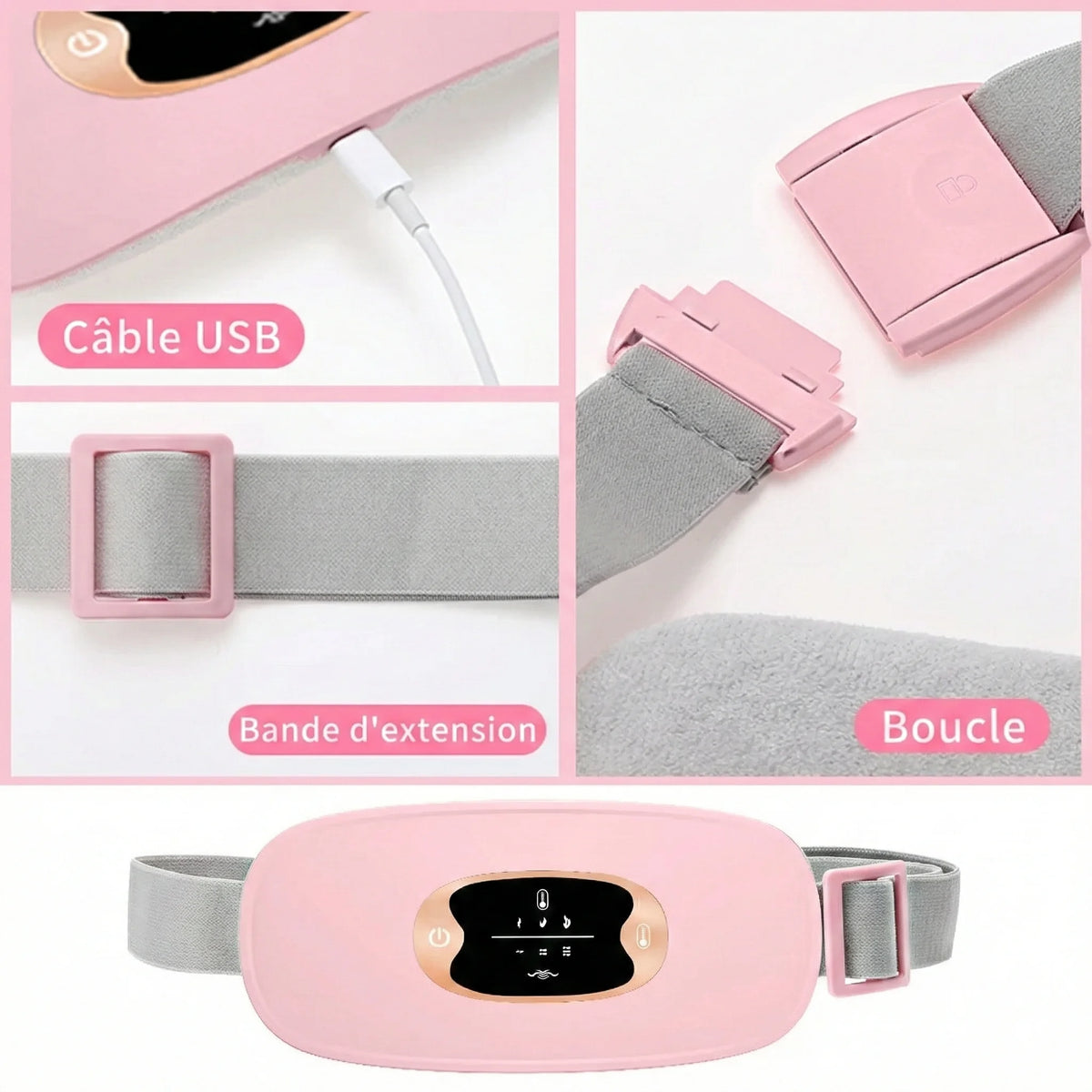 Bouillotte Ceinture Chauffante & Massante – Confort des Cycles