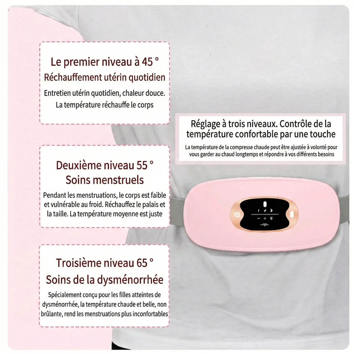 Bouillotte Ceinture Chauffante & Massante – Confort des Cycles