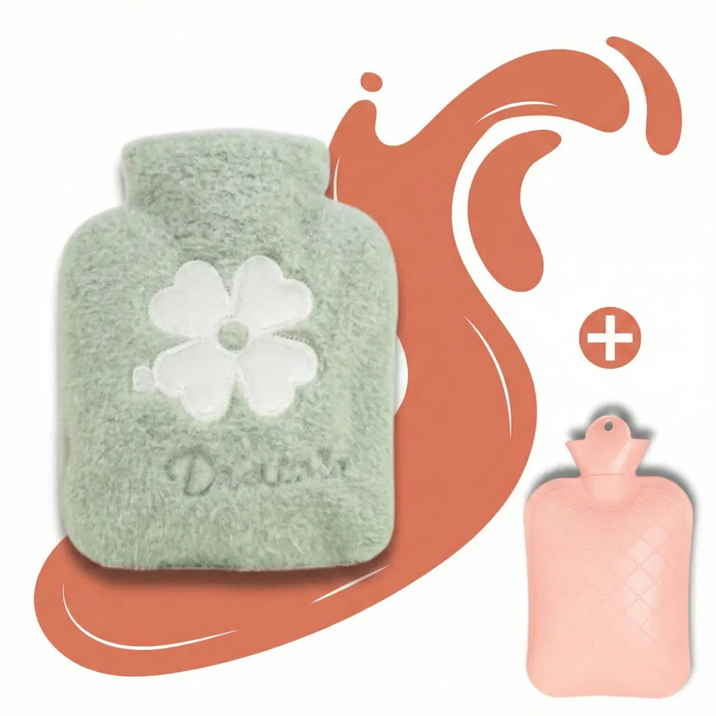 Bouillotte à Eau Motif Fleurie – Petit & Grand Modèle (500ml / 1L)