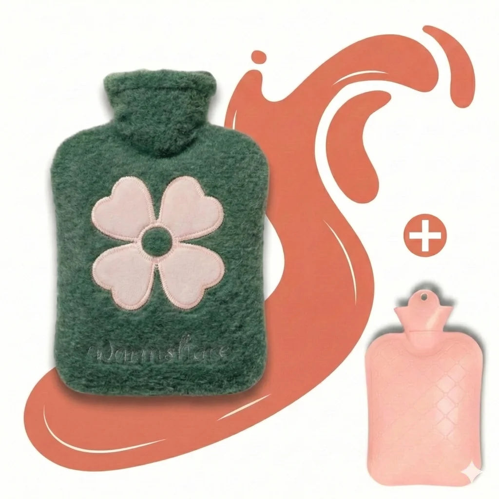 Bouillotte à Eau Motif Fleurie – Petit & Grand Modèle (500ml / 1L)