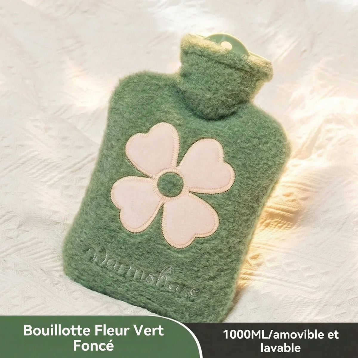 Bouillotte à Eau Motif Fleurie – Petit & Grand Modèle (500ml / 1L)