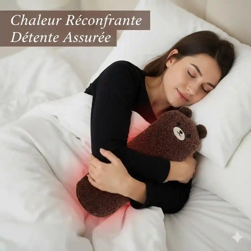 Bouillotte Sèche en peluche Ourson Marron foncé
